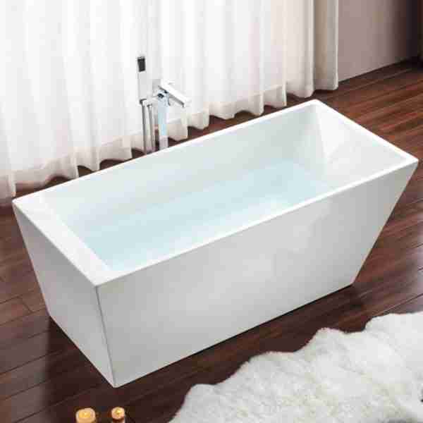 Sophia Renovation Freestanding Bathtub Contemporary Design Acrylic Flatbottom Soaking Tub BAIN SIGNATURE