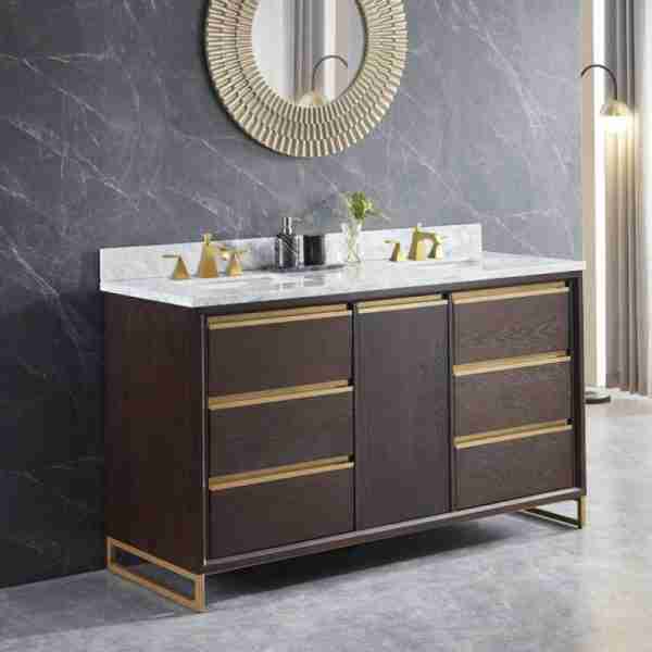 Preston Double Sink Vanity With Marble Top 60" BAIN SIGNATURE