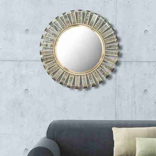 Romana Decorative Sunflower Metal Framed Mirror BAIN SIGNATURE