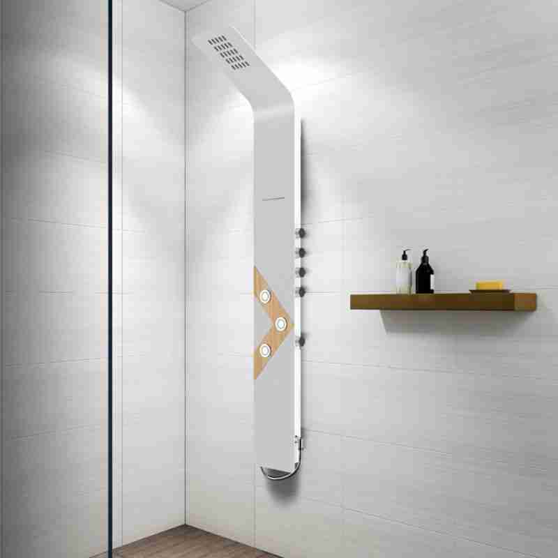 Gavin W Painted White Shower Panel BAIN SIGNATURE